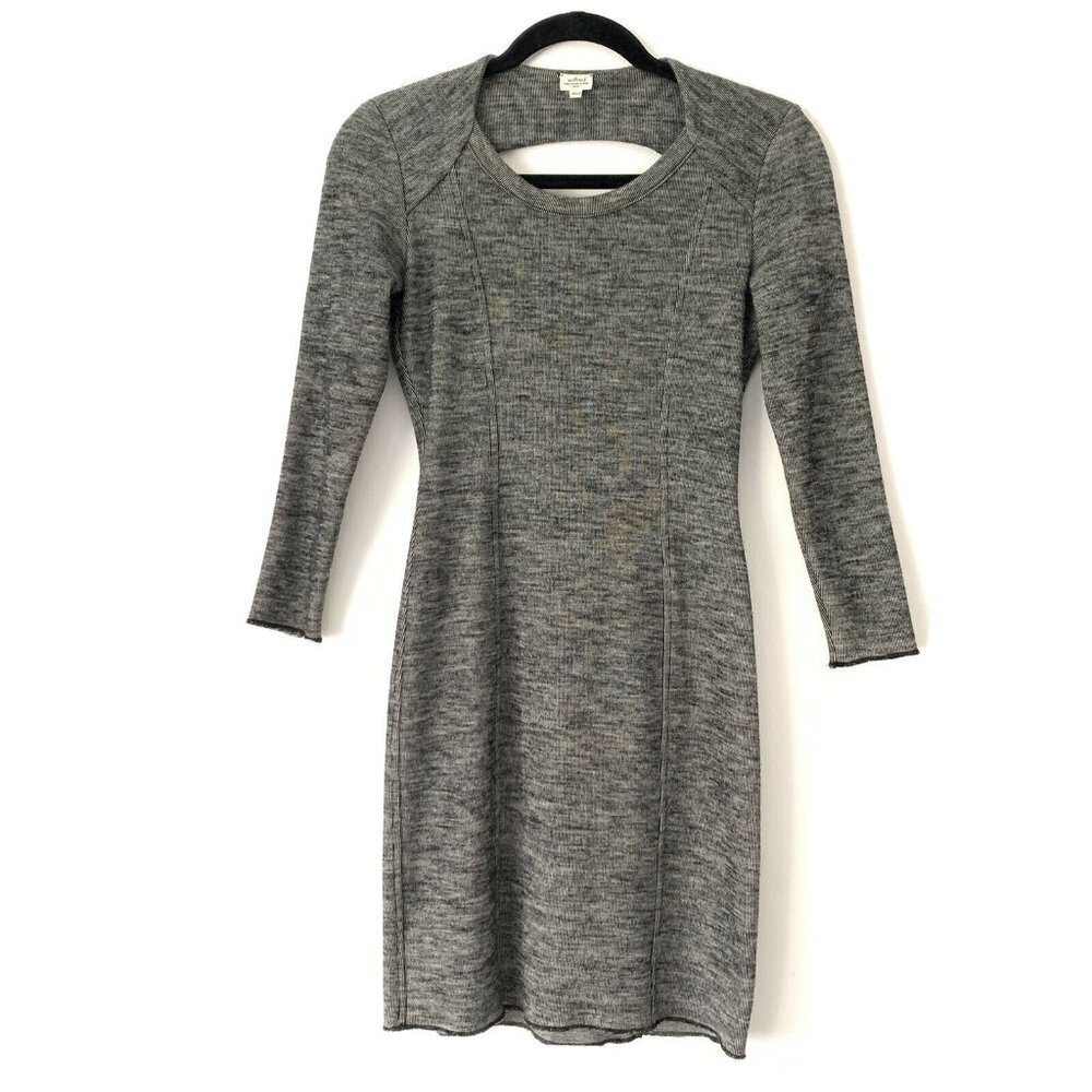 Wilfred S Wool Bodycon Cut Out Back Sweater Dress